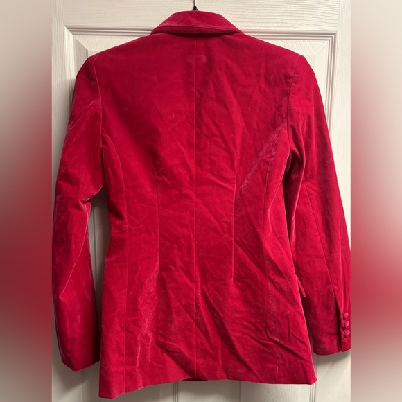 Steve Madden Hot Pink Velvet One Button Blazer Size XS - Picture 6 of 6